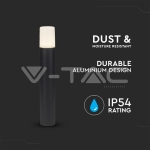 GU10 Градинска Наземна Лампа Черна Цилиндър 50CM IP54