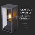 Стенна Лампа 1*27 Черна Прозрачна