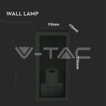 Стенна Лампа 1*27 Черна Прозрачна