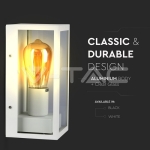 Стенна Лампа 1*27 Бяла Прозрачна