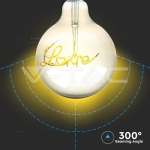 LED Крушка 5W E27 Filament G125 Amber 2200K