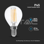 LED Крушка 4W Filament E14 P45 Неутрално Бяла Светлина