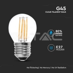 LED Крушка 4W Filament E27 G45 Неутрално Бяла Светлина