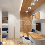 GU10 Гипсова Отливка Външен Монтаж Хромирано Дъно