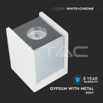 GU10 Гипсова Отливка Външен Монтаж Хромирано Дъно