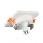 GU10 Гипсова Отливка Квадрат Бяло с Розово Златен Ринг