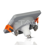 GU10 Гипсова Отливка Квадрат Сиво с Розово Златен Ринг