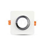 GU10 Гипсова Отливка Квадрат Хромиран Ринг