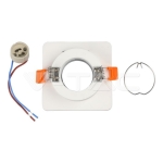 GU10 Гипсова Отливка Квадрат Хромиран Ринг