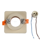 GU10 Гипсова Отливка Кръг Бяла Розово Златен Ринг