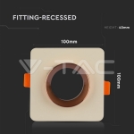 GU10 Гипсова Отливка Кръг Бяла Розово Златен Ринг