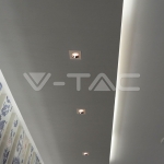 GU10 Гипсова Отливка Кръг Бяла Розово Златен Ринг