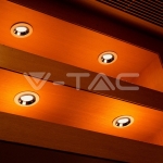 GU10 Гипсова Отливка Сива Кръг Розово Златен Ринг