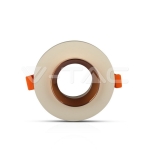 GU10 Гипсова Отливка Мръсно Бяла Кръг Розово Златен Ринг