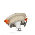 GU10 Гипсова Отливка Мръсно Бяла Кръг Розово Златен Ринг