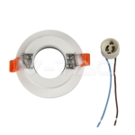 GU10 Гипсова Отливка Кръг Хромиран Ринг