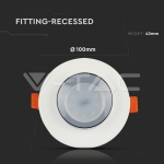 GU10 Гипсова Отливка Кръг Хромиран Ринг