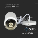 GU10 Гипсов Корпус Окачен Хромирана Основа