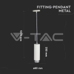 GU10 Гипсов Корпус Окачен Хромирана Основа