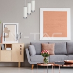 GU10 Гипсов Корпус Окачен Хромирана Основа