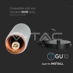 GU10 Гупсов Корпус Окачен Розово Златна Основа