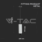 GU10 Гупсов Корпус Окачен Черно Дъно