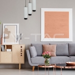 GU10 Гупсов Корпус Окачен Черно Дъно