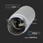 GU10 Гипсова Отливка Външен Монтаж Метал Хромирано Дъно