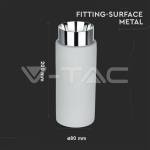 GU10 Гипсова Отливка Външен Монтаж Метал Хромирано Дъно