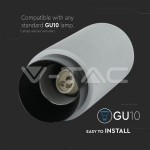 GU10 Гипсова Отливка Външен Монтаж Черно Дъно
