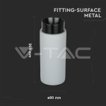 GU10 Гипсова Отливка Външен Монтаж Черно Дъно