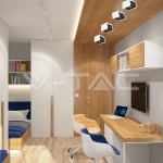 GU10 Гипсова Отливка Външен Монтаж Черно Дъно