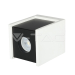 GU10 Гипсова Отливка Външен Монтаж Черно Дъно