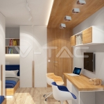 GU10 Гипсова Отливка Външен Монтаж Розово Златно Дъно