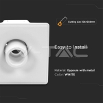 GU10 Гипсова Отливка Квадрат Подвижна Бяло Дъно