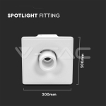 GU10 Гипсова Отливка Квадрат Подвижна Бяло Дъно