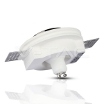 GU10 Гипсова Отливка Кръг Издадена Черно Дъно