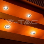 GU10 Гипсова Отливка Кръг Издадена Хромирано Дъно