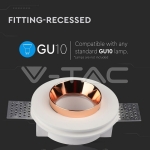 GU10 Гипсова Отливка Кръг Издадена Розово Златно Дъно