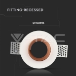 GU10 Гипсова Отливка Кръг Издадена Розово Златно Дъно