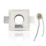 GU10 Гипсова Отливка Квадрат Издадена Черно Дъно