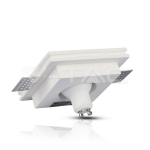 GU10 Гипсова Отливка Квадрат Издадена Хромирано Дъно