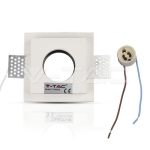 GU10 Гипсова Отливка Квадрат Издадена Хромирано Дъно