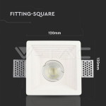 GU10 Гипсова Отливка Квадрад Издадена