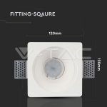 GU10 Гипсова Отливка Кръг Издадена