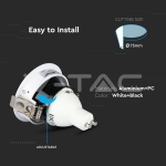 GU10 Отливка Кръг Бяло+Черно