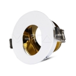 GU10 Отливка Кръг Бяло+Златно