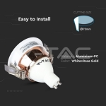 GU10 Отливка Кръг Бяло+Розово Златоно