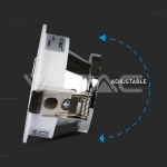 GU10 Отливка Кръг Бяло+Хром