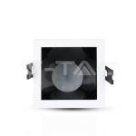 GU10 Отливка Квадрат Бяло+Черно